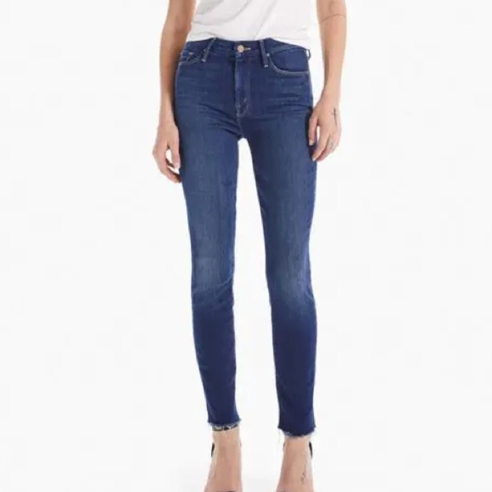 Mother The Looker Ankle Fray Jeans in Home Movies